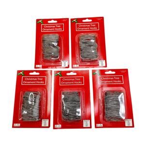 Holiday Lane Ornament Hooks 1000 Pcs 1.5" Tall Silver Christmas 5 Packs of 200